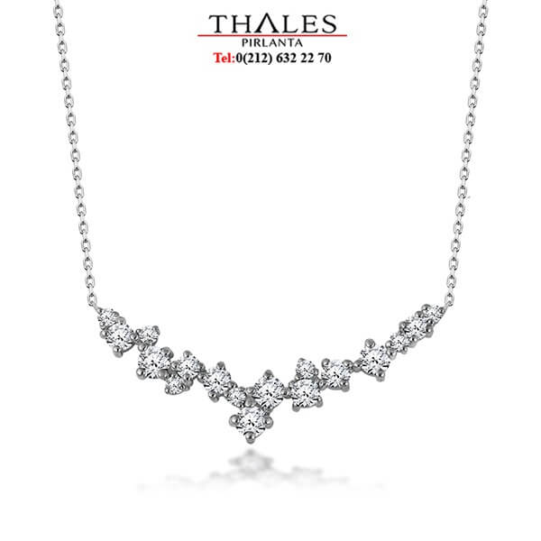 Modern Pırlanta Kolye