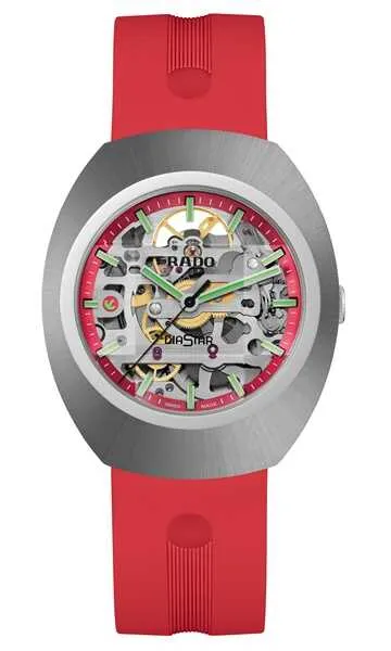 Rado-DiaStar-Skeleton-kirmizi-limited-edition Rado DiaStar Original Skeleton limited edition kırmızı iskelet erkek saati
